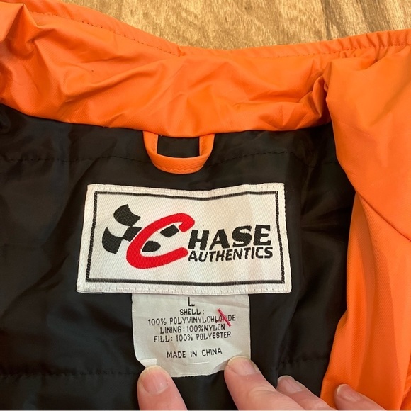 Chase Authentics NASCAR Home Depot Tony Stewart Faux Leather Jacket Mens Large - Picture 8 of 16